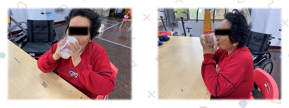 中風復健 – 復能遊戲化,讓生活時時刻刻都在復健訓練 - 第2張圖 中風復健雙手喝水