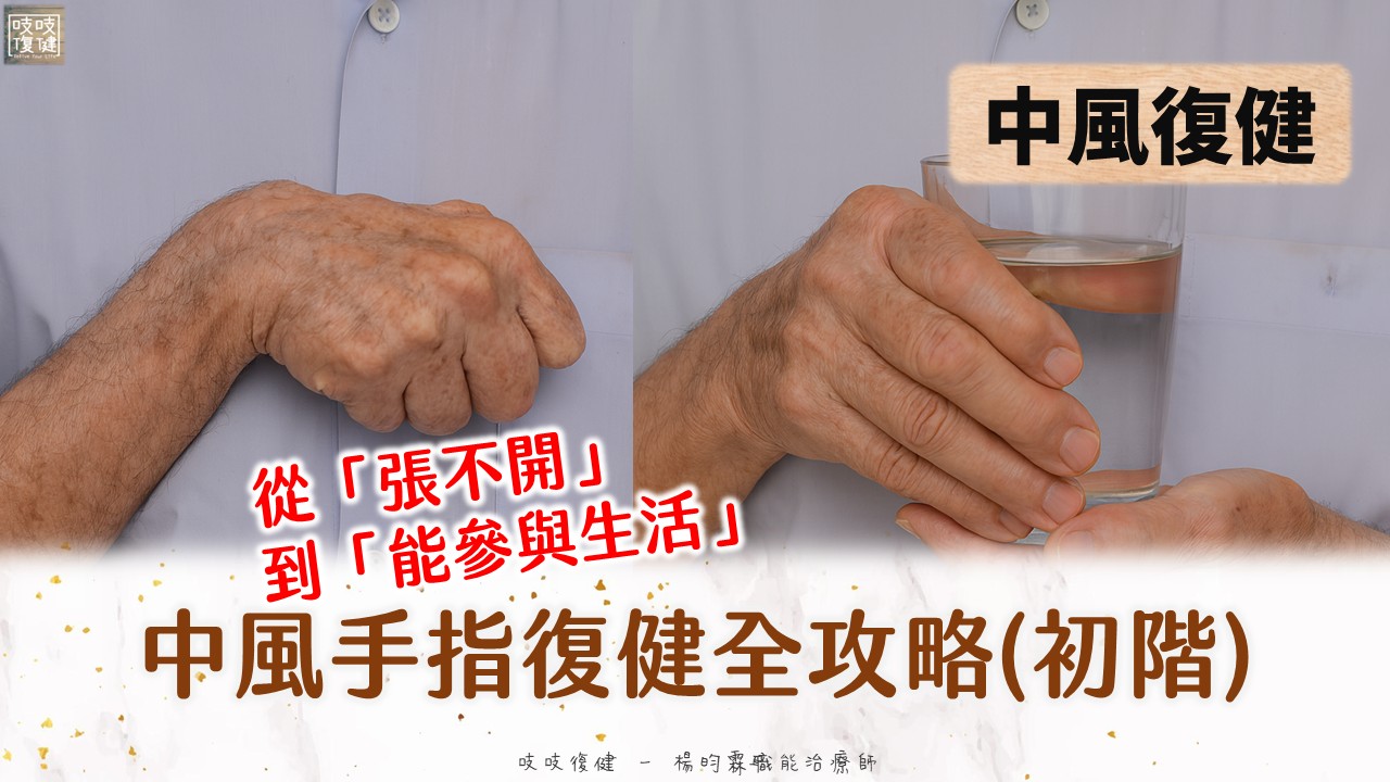 腦中風手指復健全攻略（初階篇）：從「張不開」到「能參與生活」