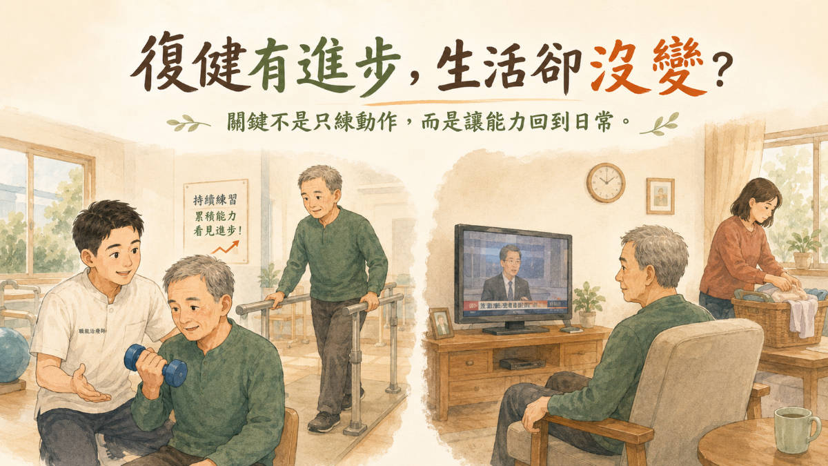 中風後,把一天拿回來:職能治療師談生活再設計與日常參與 - 第2張圖 中風後,把一天拿回來:職能治療師談生活再設計與日常參與