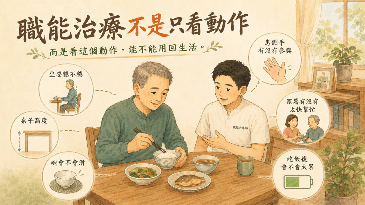 中風後,把一天拿回來:職能治療師談生活再設計與日常參與 - 第3張圖 中風後,把一天拿回來:職能治療師談生活再設計與日常參與